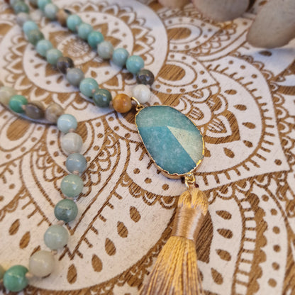 Japa Mala Amazonita 108 ~ Calma y Equilibrio Emocional