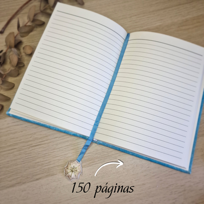 🪽 Cuaderno de Terciopelo Azul Cielo ~ Alas de Ángel