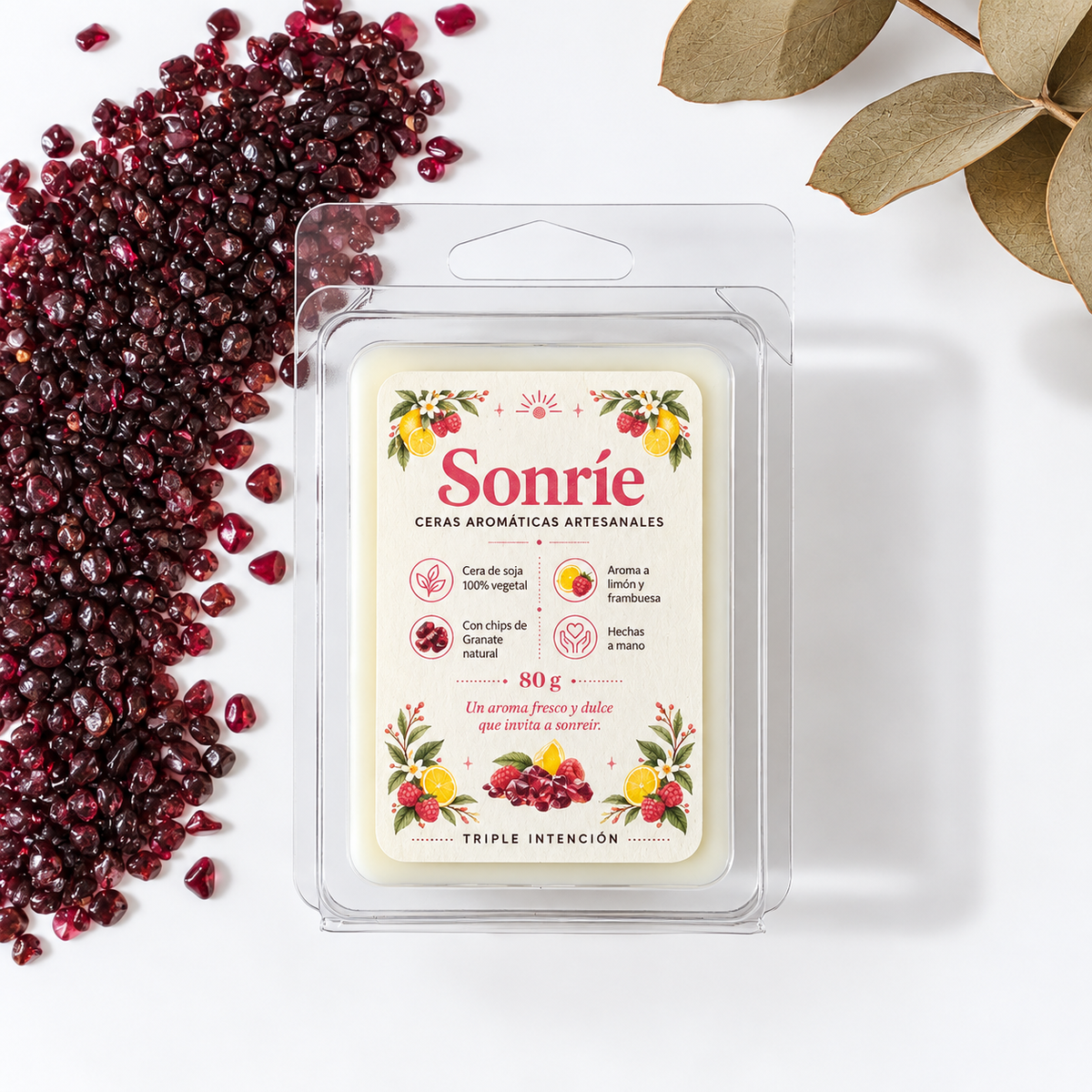 Ceras Aromáticas - Sonríe - Limón y Frambuesa