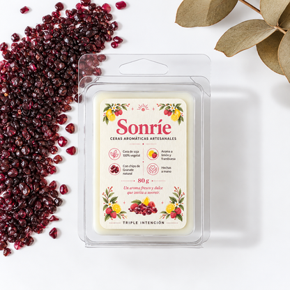 Ceras Aromáticas - Sonríe - Limón y Frambuesa