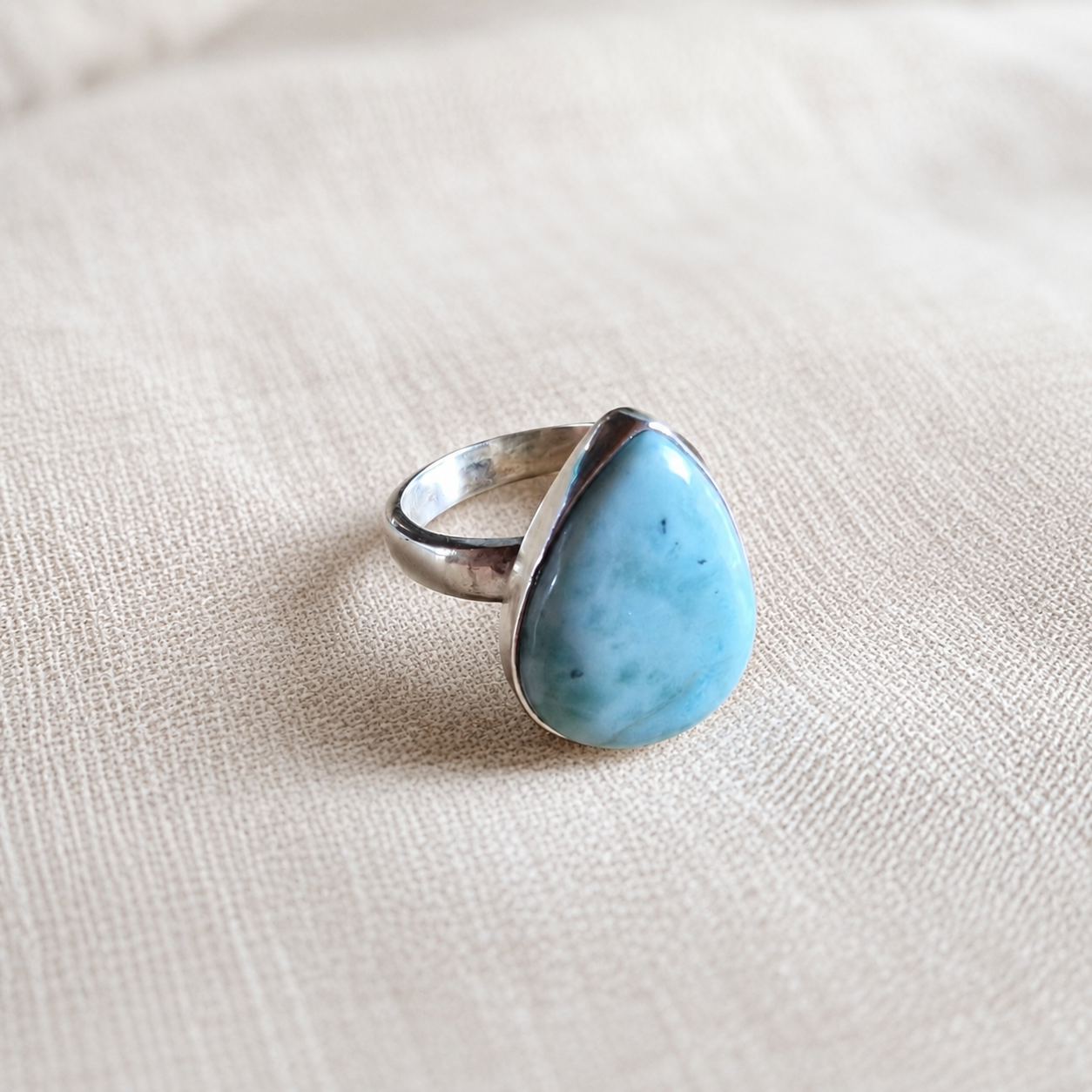 Anillo Marina ~ Plata de Ley ~ Larimar
