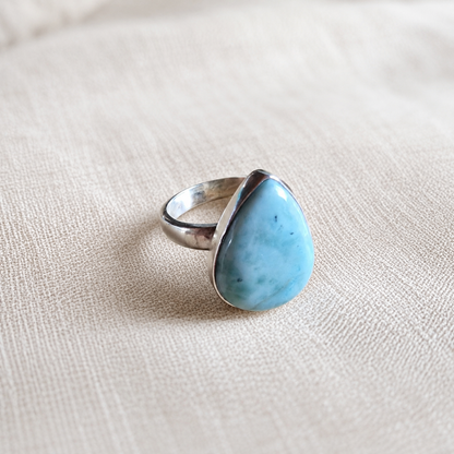 Anillo Marina ~ Plata de Ley ~ Larimar
