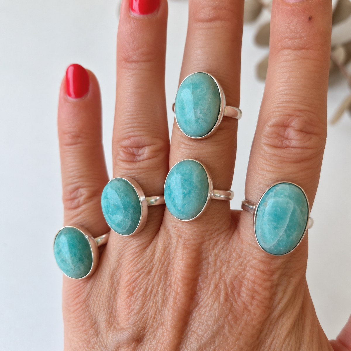 Anillo Plata de Ley - Amazonita