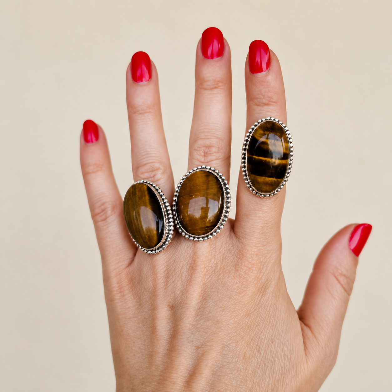 Anillo Gaia ~ Plata de Ley ~ Ojo de Tigre