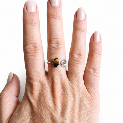 Anillo Plata de Ley - Ojo de Tigre