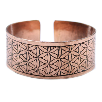 Pulsera de cobre puro ~  Flor de la vida
