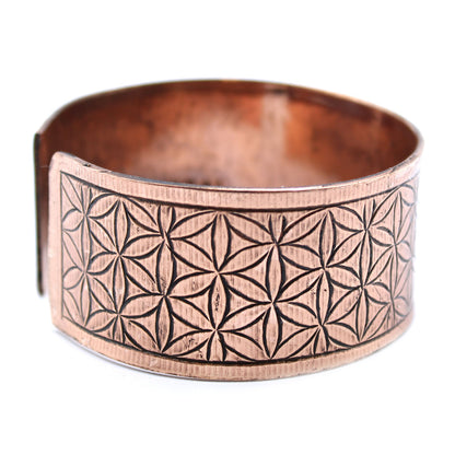 Pulsera de cobre puro ~  Flor de la vida
