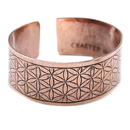 Pulsera de cobre puro ~  Flor de la vida