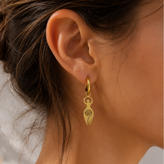 Pendientes Aro Diosa Dorado ~ Feminidad consciente