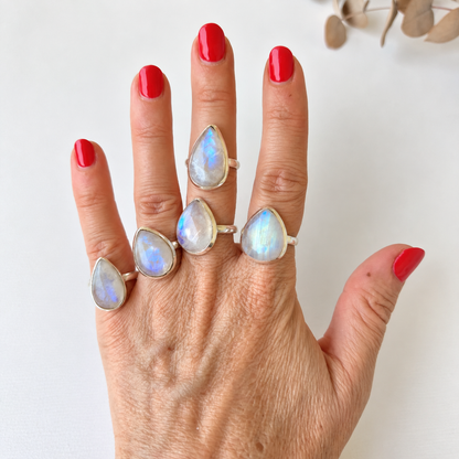 Anillo Plata de Ley - Piedra Luna