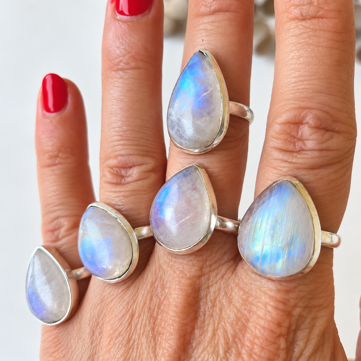 Anillo Plata de Ley - Piedra Luna