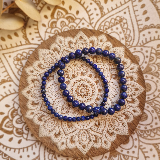 Pulsera Lapislázuli ~ Claridad Mental y Comunicación ~ 4 y 6 mm
