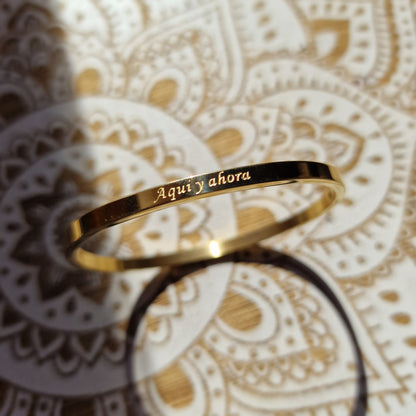 Pulsera Rígida “Aquí y Ahora” ~ Presencia consciente