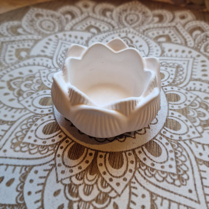 Portavelas Flor de Loto blanca
