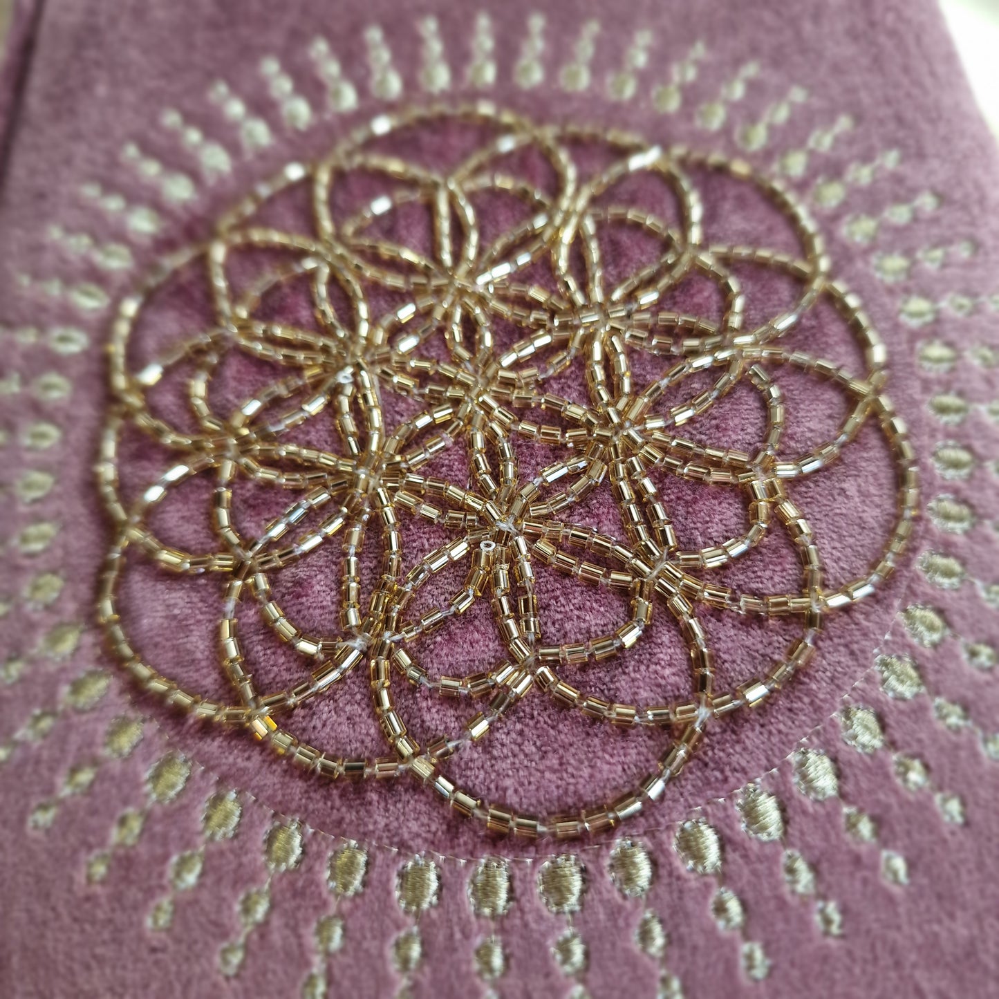 🌸 Cuaderno de Terciopelo FLOR DE LA VIDA ~ Conexión y Equilibrio Universal