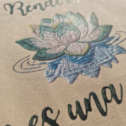 Tote Bag ~ Rendirse no es una opción ~ Efecto Bordado