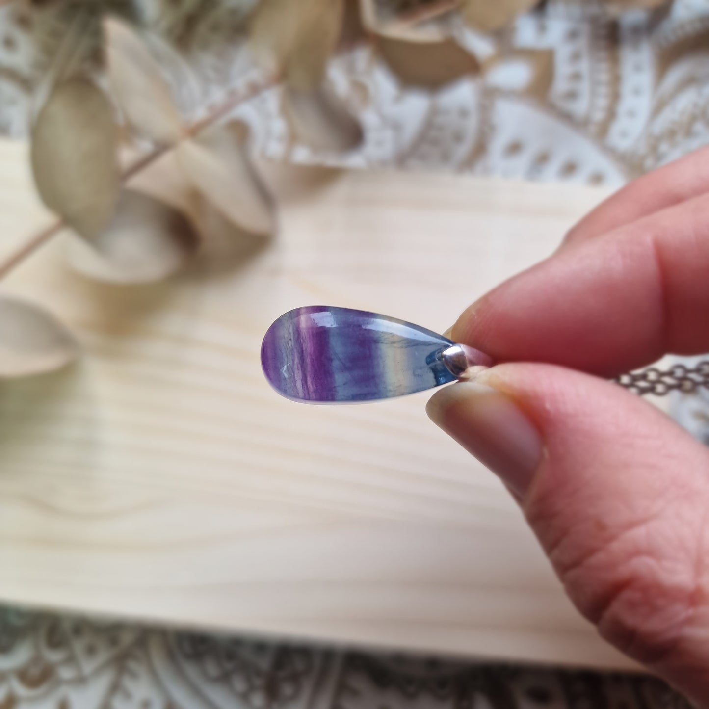 Colgante de Fluorita Natural ~ Claridad y Equilibrio