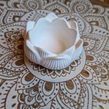 Portavelas Flor de Loto blanca