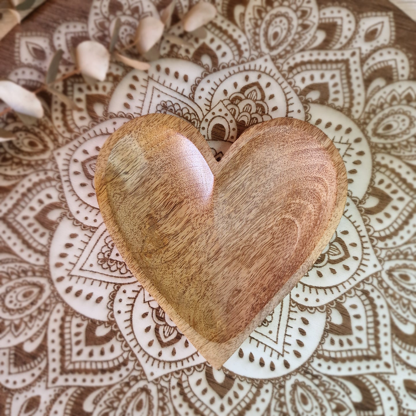 Bandeja de Madera de Mango ~ Corazón