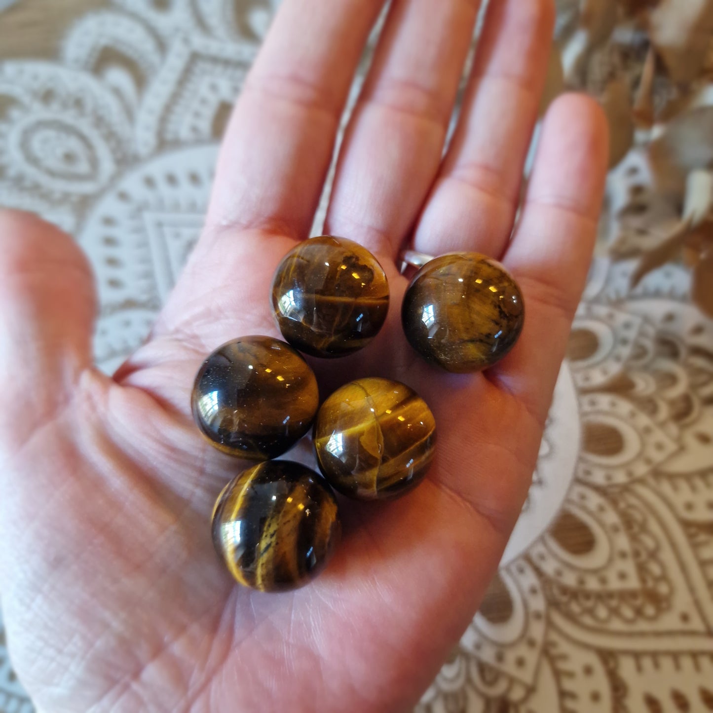 Pequeñas Esferas de Ojo de Tigre ~ Protección y Fuerza Interior