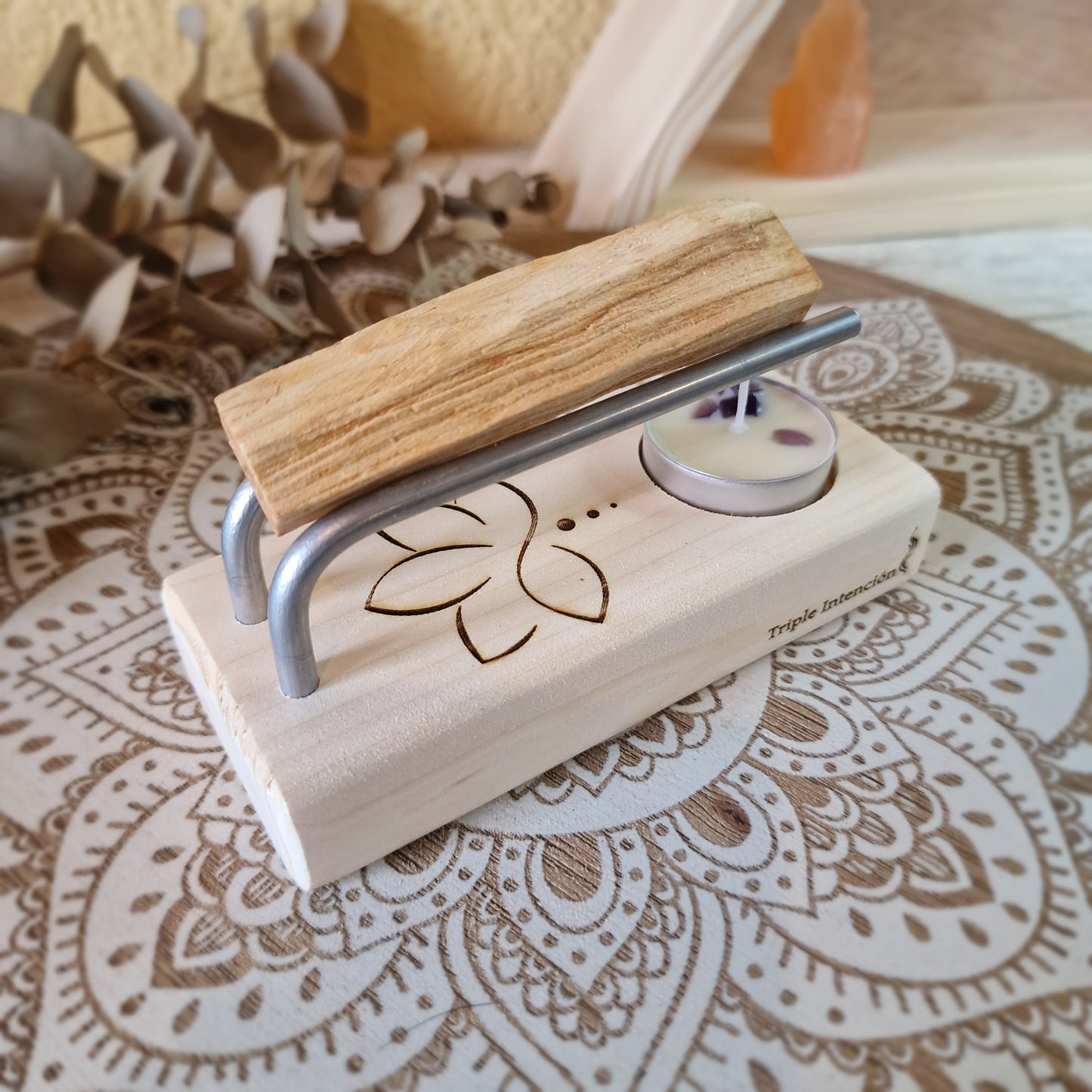 Quemador Fuego Sagrado. Flor de Loto (Natural y Fuego)