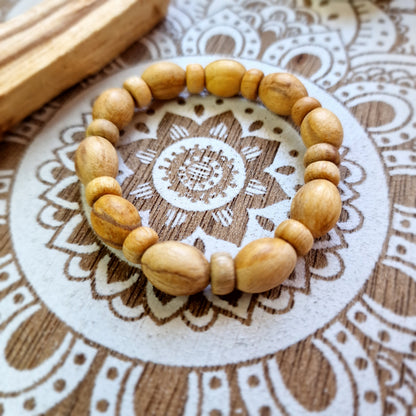 Pulsera de Palo Santo Oval.(Talla M) Madera sagrada