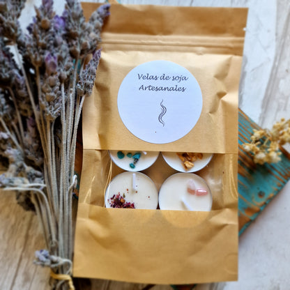 6 Velas de té de soja