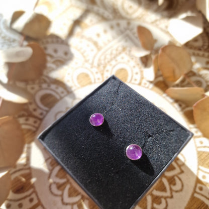 Pendientes de Amatista en Plata ~ Calma y claridad interior
