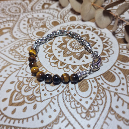 Pulsera de Hombre de Ojo de Tigre – Protección y Fuerza Interior