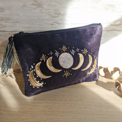🌙 Neceser de Terciopelo FASE LUNAR ~ Ciclos, Intención y Renovación 💫