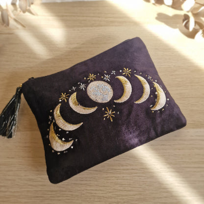 🌙 Neceser de Terciopelo FASE LUNAR ~ Ciclos, Intención y Renovación 💫