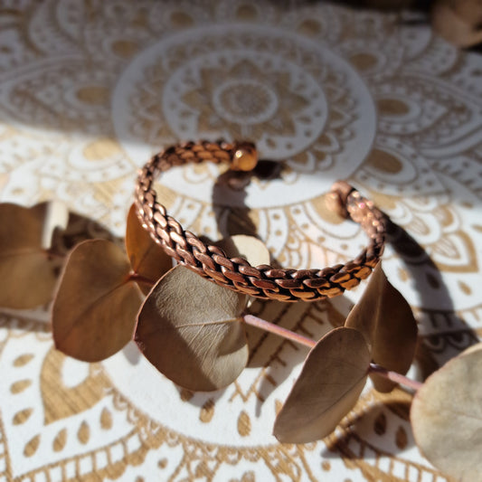 Brazalete Trenzado de Cobre con Imanes ~ Equilibrio y Energía en tu Día a Día