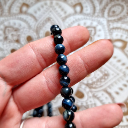 Pulsera de Ojo de Halcón ~ Visión y Claridad Interior ~ 6 mm