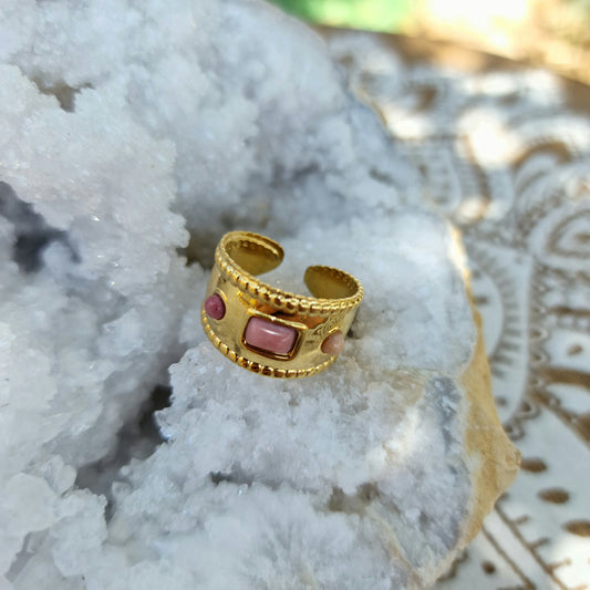 Anillo RENACER. Rodonita ~ Amor Propio y Sanación Emocional
