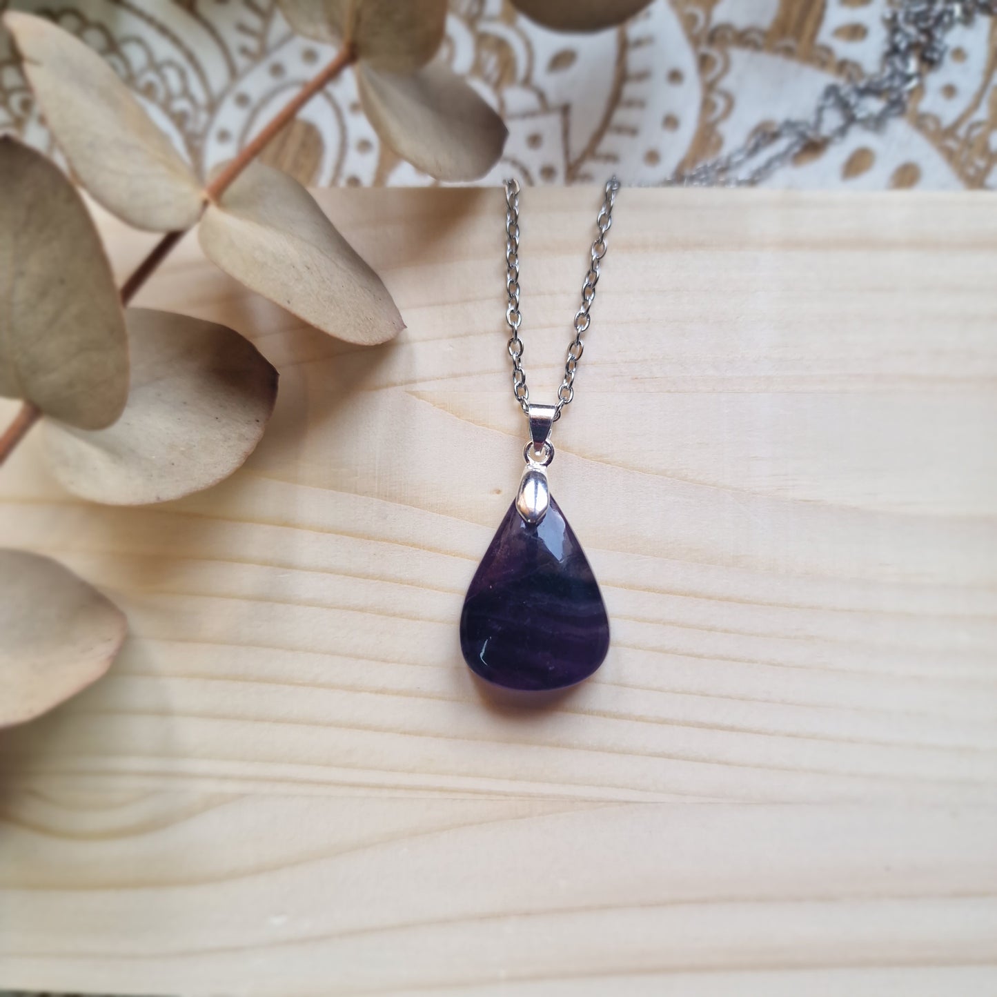 Colgante de Fluorita Natural ~ Claridad y Equilibrio