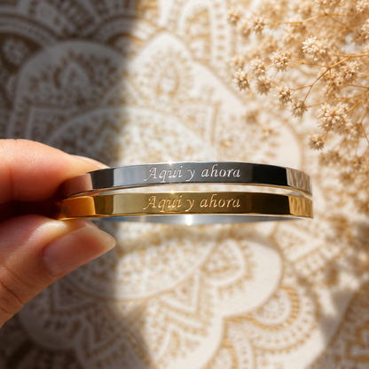 Pulsera Rígida “Aquí y Ahora” ~ Presencia consciente