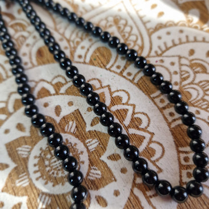Japa Mala de Obsidiana negra 108 ~ Protección y Autoconocimiento