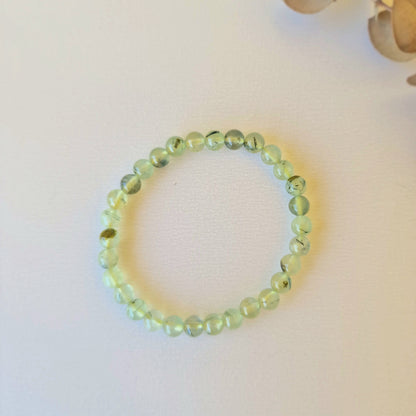 Pulsera de Prehnita ( 6 mm) | Piedra del Sanador