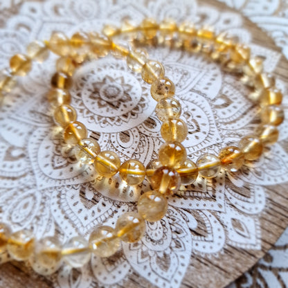 Pulsera Citrino ~  Energía y Abundancia ~ 4, 6 y 8 mm