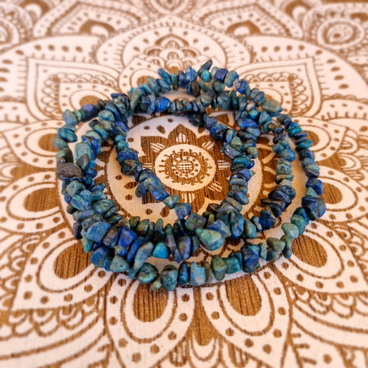 Collar Largo de Azurmalaquita ~ Intuición y Transformación