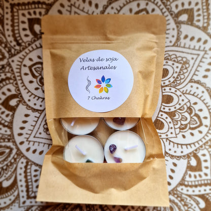 Velas de soja de 7 CHAKRAS ~  Equilibrio y Armonía Energética