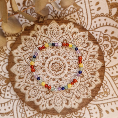 Pulsera 7 Chakras ~ Equilibrio y Energía ~ 4 y 6 mm