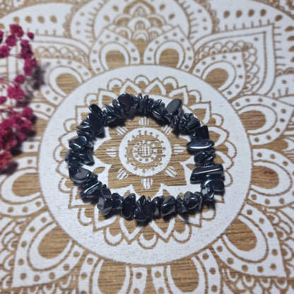 Pulsera de Chips de Hematite ~ Enraizamiento y Estabilidad