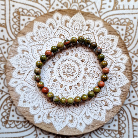 Pulsera Unakita 6mm ~ Equilibrio y Crecimiento Interior