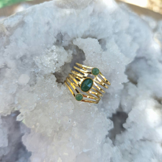 Anillo Gaia. Jade Verde ~ Armonía, Naturaleza y Renovación