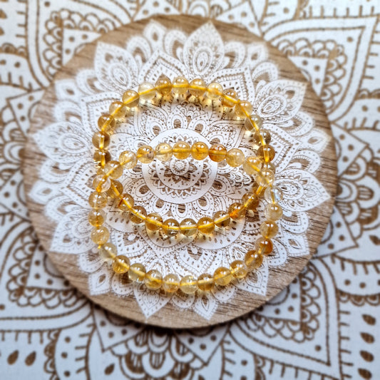 Pulsera Citrino ~  Energía y Abundancia ~ 4, 6 y 8 mm