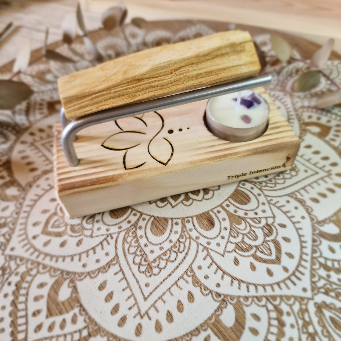 Quemador Fuego Sagrado. Flor de Loto (Natural y Fuego)