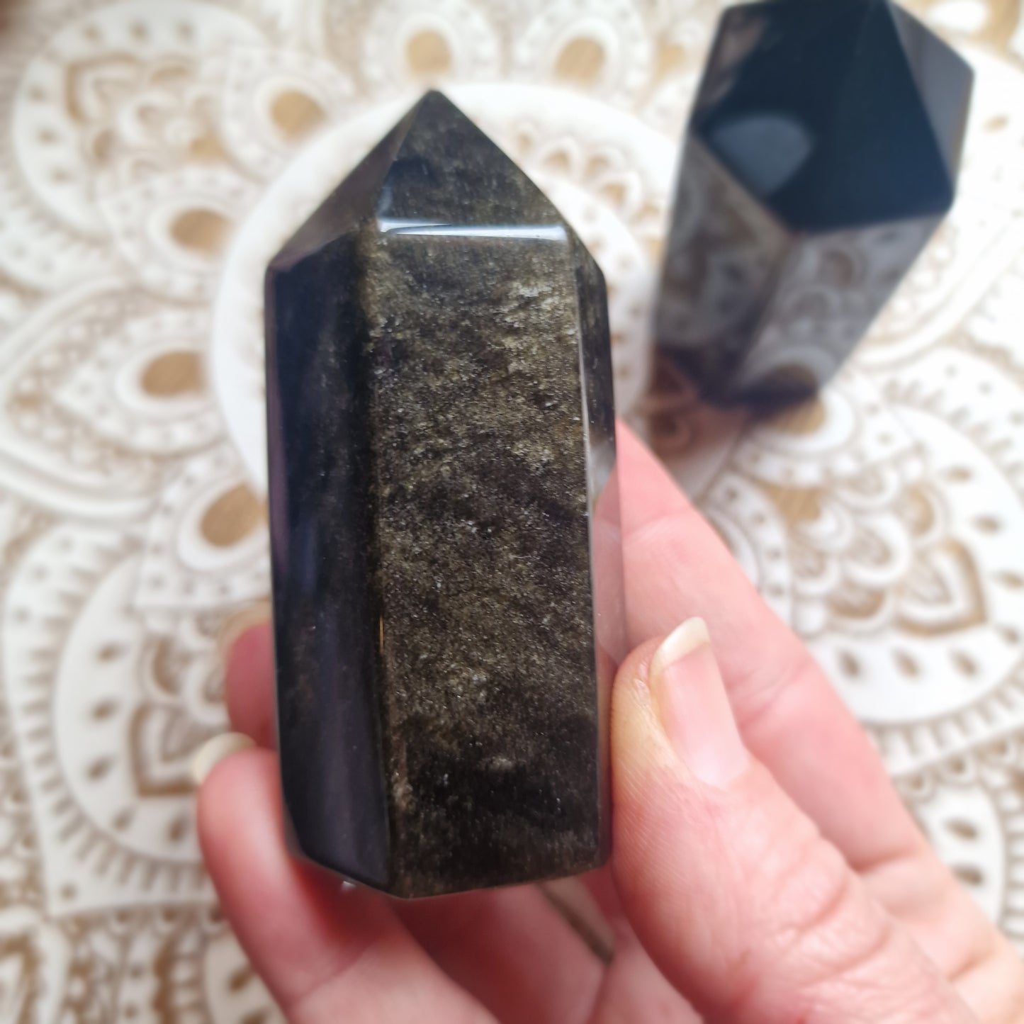 Punta de Obsidiana Dorada ~ Protección y Claridad Interior