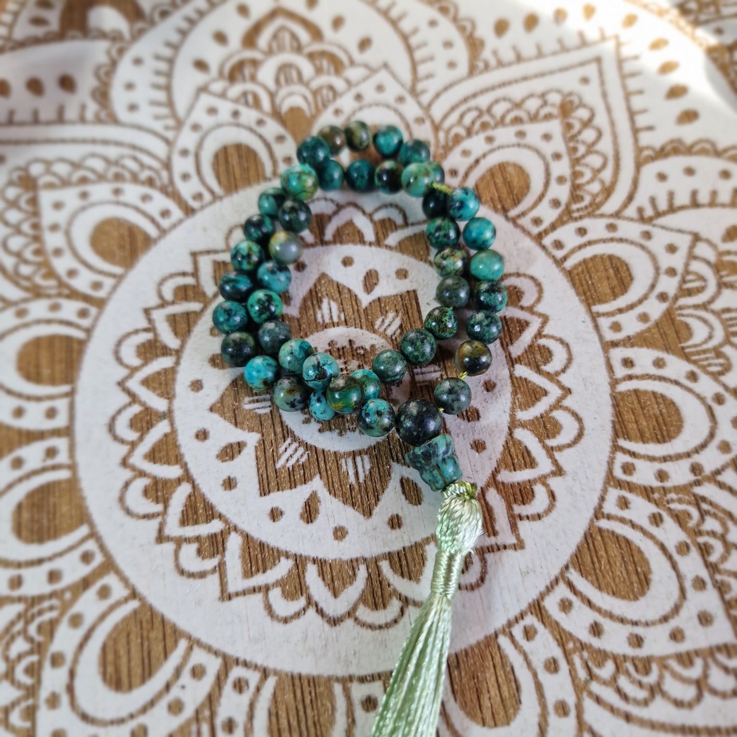 Japa Mala de Turquesa Africana 45 ~ Evolución y Equilibrio Interior