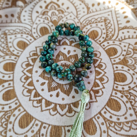 Japa Mala de Turquesa Africana 45 ~ Evolución y Equilibrio Interior